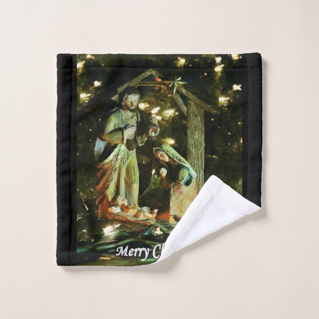 Christmas Bath Towel Sets, Jesus Christ (Wash Cloth)
