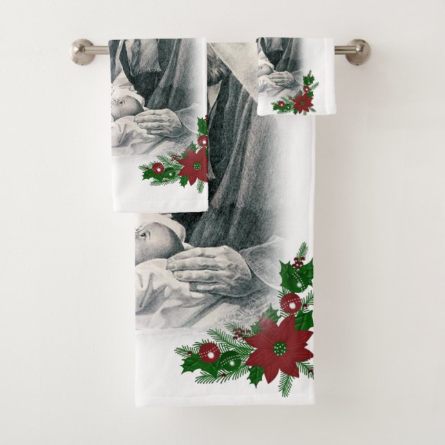Christmas Bath Towel Sets, Jesus Christ (Insitu)