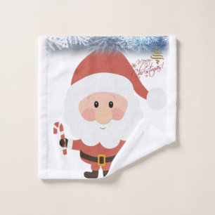 Christmas Bath Towel Sets, Santa