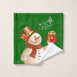 Christmas Bath Towel Sets, Snowman