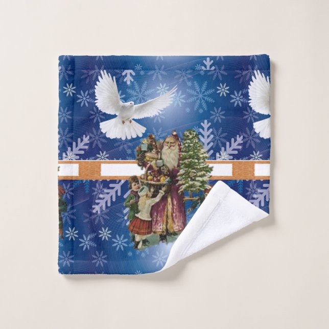 Christmas Bath Towel Sets, Vintage (Wash Cloth)