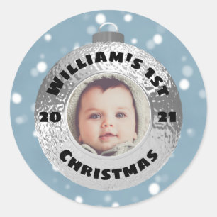 Christmas Bauble Classic Round Sticker