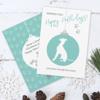 Christmas Bauble Italian Greyhound Dog Silhouette