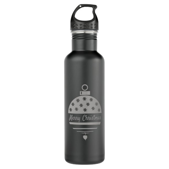 Christmas bauble Merry Christmas 710 Ml Water Bottle (Front)