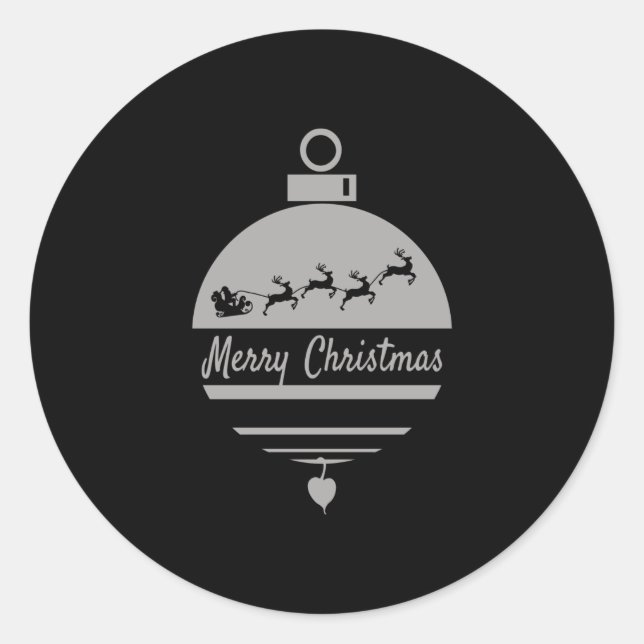 Christmas bauble Merry Christmas Classic Round Sticker (Front)