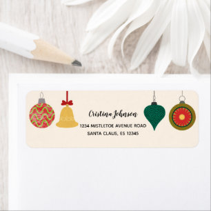 Christmas Bauble Ornament Return Address Return Address Label