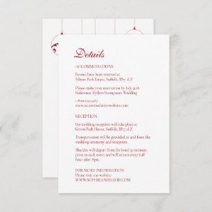 Christmas Bauble Ornaments Winter Red Enclosure Card