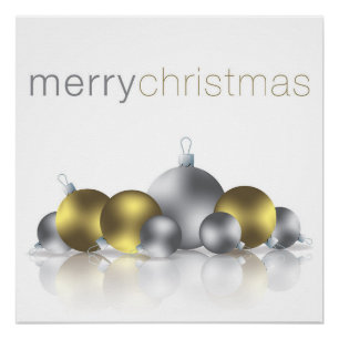 Christmas bauble poster