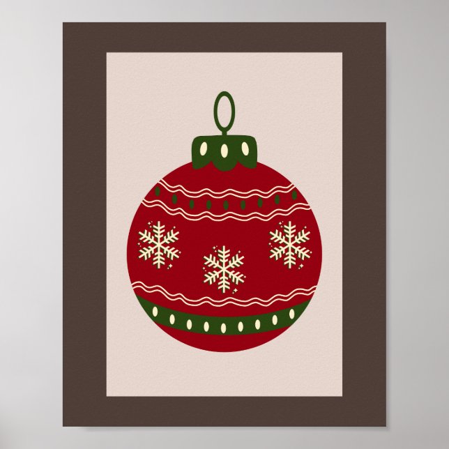 Christmas Bauble Red Poster (Front)