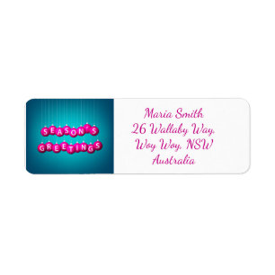 Christmas bauble return address label