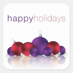 Christmas bauble square sticker