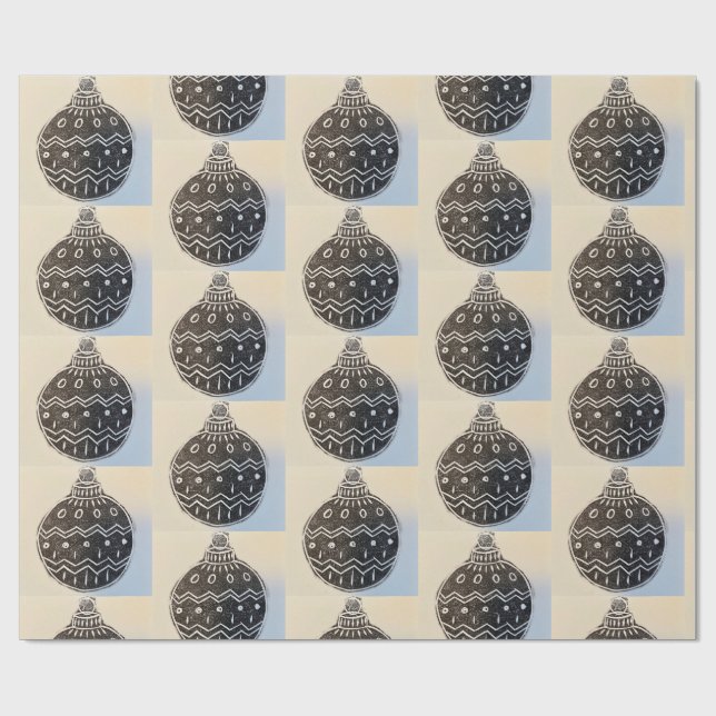 Christmas Bauble Wrapping Paper (Flat)