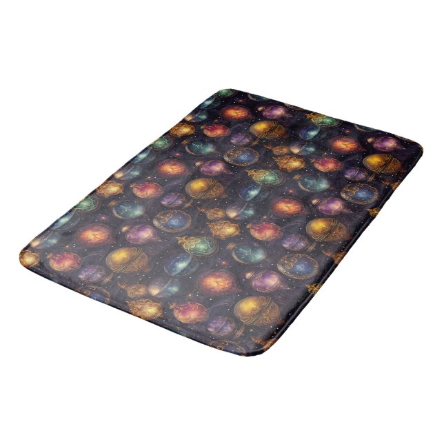 Christmas Baubles Bath Mat (Angled)