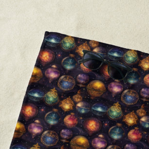 Christmas Baubles Beach Towel