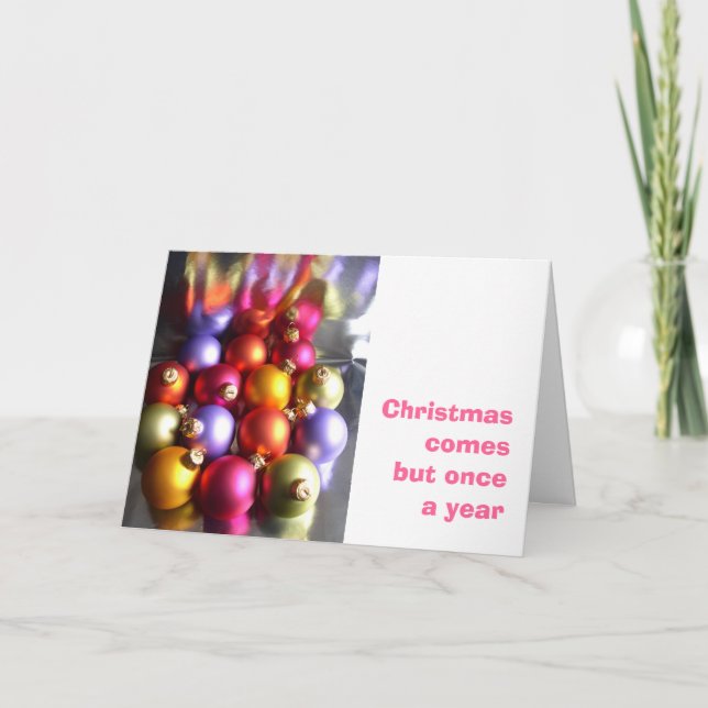 Christmas baubles card (Front)