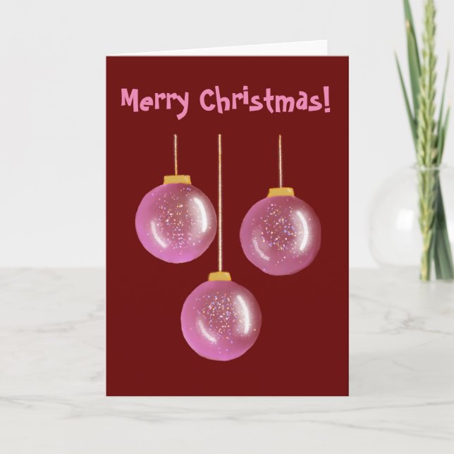 Christmas Baubles Card (Front)