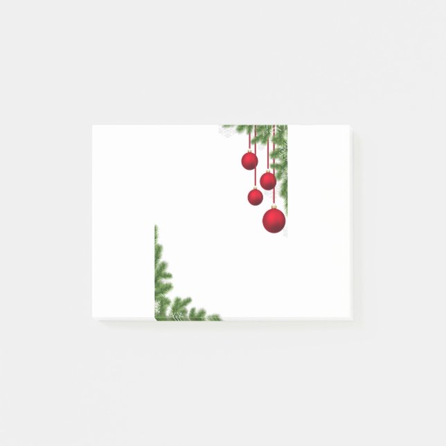 Christmas Baubles Christmas Tree Christmas Post-it Notes (Front)