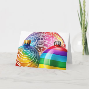 Christmas Baubles Digital Art Holiday Card