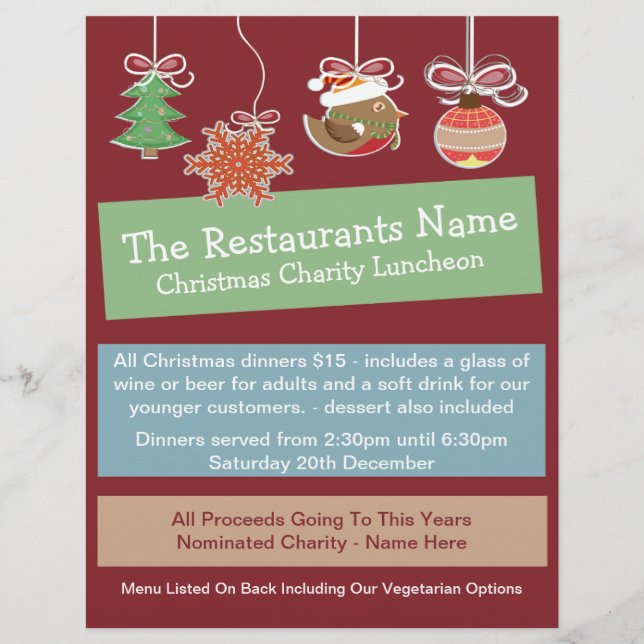 Christmas Baubles Flyer (Front)