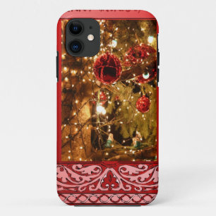 Christmas baubles pink iPhone 11 case