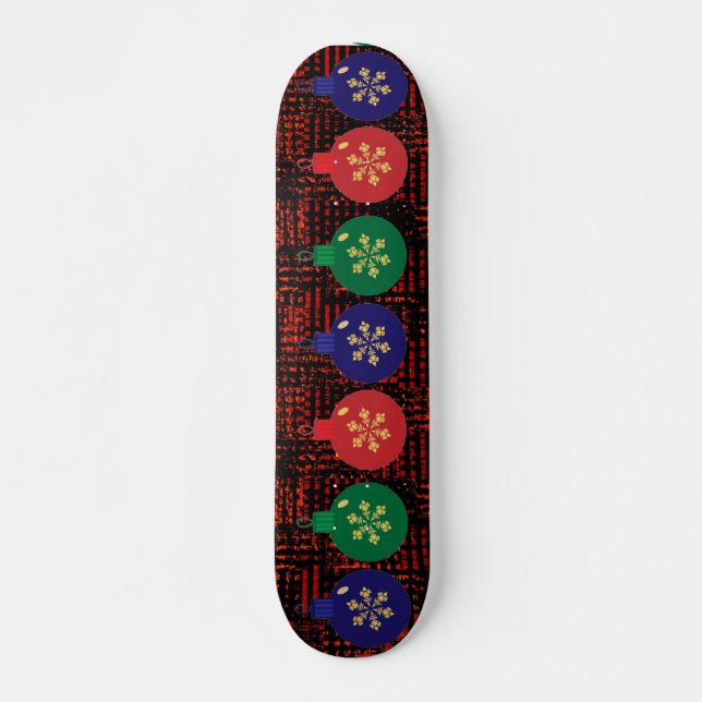 Christmas Baubles Skateboard (Front)