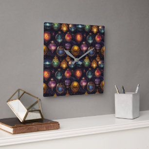 Christmas Baubles Wall Clock