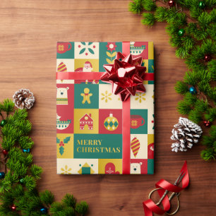Christmas Bauhaus style pattern Wrapping Paper