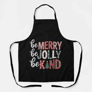 Christmas Be Kind Teacher Merry Xmas Tree Jolly Apron