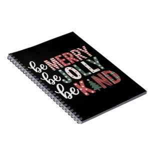 Christmas Be Kind Teacher Merry Xmas Tree Jolly Notebook