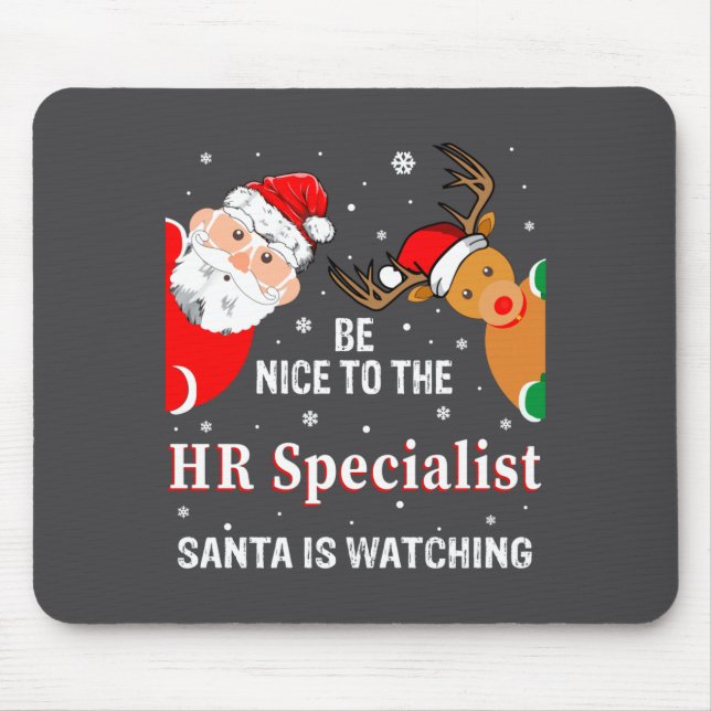 Christmas Be Nice To The Hr Specialist Santa Long  Mouse Pad (Front)