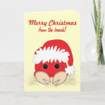 Christmas Beach Crab Customizable Christmas Card<br><div class="desc">Whimsical and Fun Christmas at the beach Crab card! Personalize the text!</div>