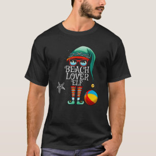 Christmas Beach Lover Elf - Matching Family Christ T-Shirt