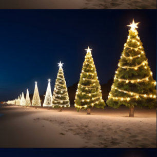 Christmas Beach Night Lights Throw Blanket
