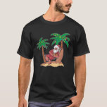 Christmas Beach Palm Tree With Xmas Lights Tropica T-Shirt<br><div class="desc">Christmas Beach Palm Tree With Xmas Lights Tropical Santa</div>