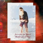 Christmas Beach Party Ocean Santa Invitation<br><div class="desc">Cute Santa Claus dipping his feet in the ocean for some fun and good times like a Christmas party at the beach!  Invite your guests to a banquet party at a beach hotel and enjoy the evening.  Customisable text on front and back.</div>