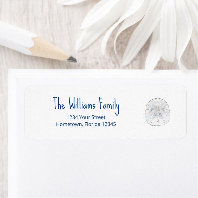 Christmas Beach Sand Dollar Return Address Return Address Label (Insitu)