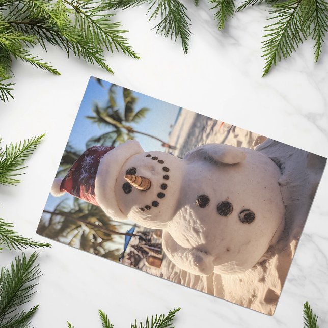 Christmas beach Sand Snowman Tissue Paper (Creator Uploaded)