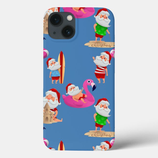christmas beach santa claus vacation Case-Mate iPhone case (Back)