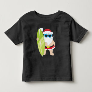 Christmas Beach Santa Holiday toddler t-shirt
