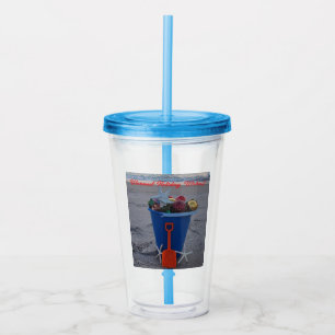 Christmas beach theme Acrylic Tumbler