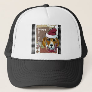 CHRISTMAS BEAGEL TRUCKER HAT