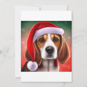 Christmas Beagle Dog Gift T-Shirt Holiday Card