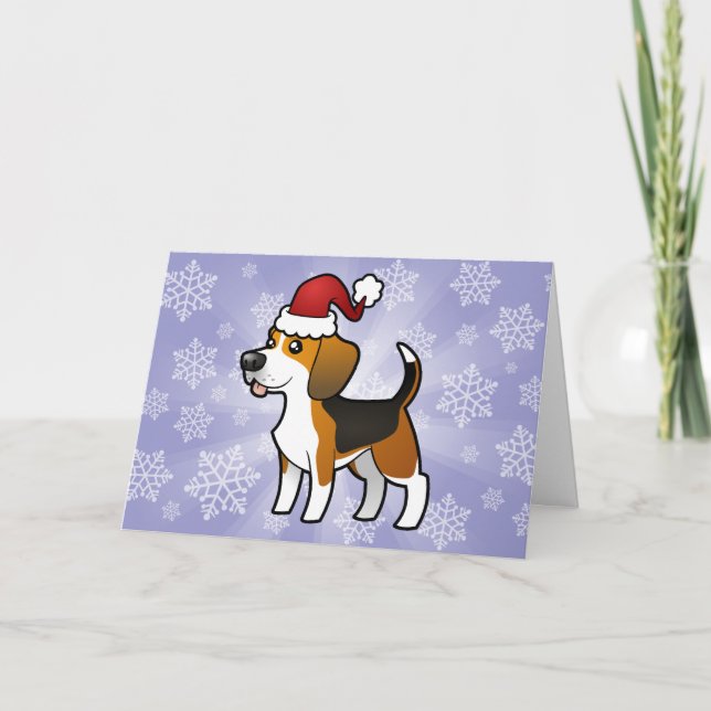 Christmas Beagle Holiday Card (Front)