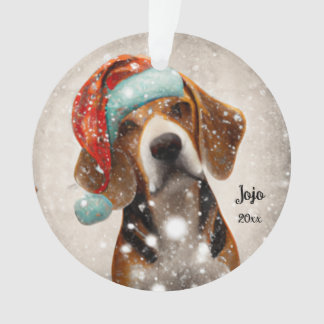 Christmas Beagle, Santa Dog Ornament
