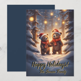 Christmas bear 14, Happy Holidays, Christmas card