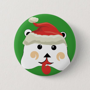 Christmas Bear 6 Cm Round Badge