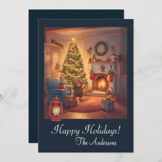 Christmas bear 9, Happy Holidays, Christmas card