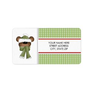 Christmas Bear Address Mailing Labels