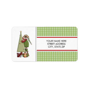 Christmas Bear Address Mailing Labels