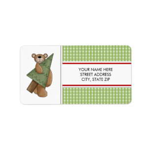 Christmas Bear Address Mailing Labels